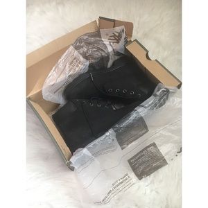 Black waterproof timberlands